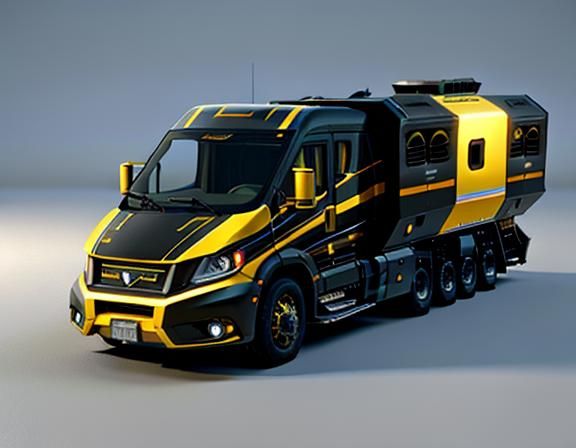 Futuristic Armored Vehicles in a Snowy Landscape