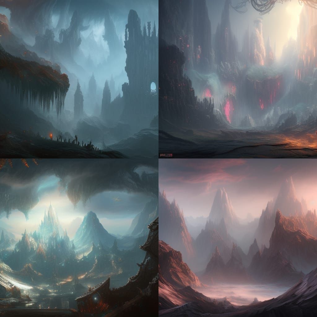 Ethereal Fantasy Realm in Vibrant Splendor
