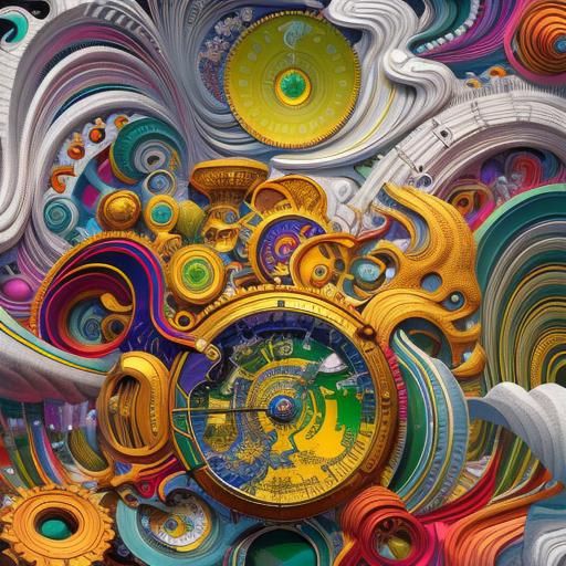 Whimsical Maximalist Scene in Cinematic Style