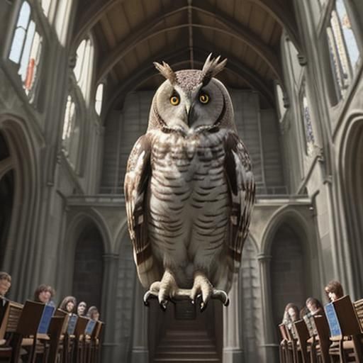 Owl Lands in Hogwarts Great Hall