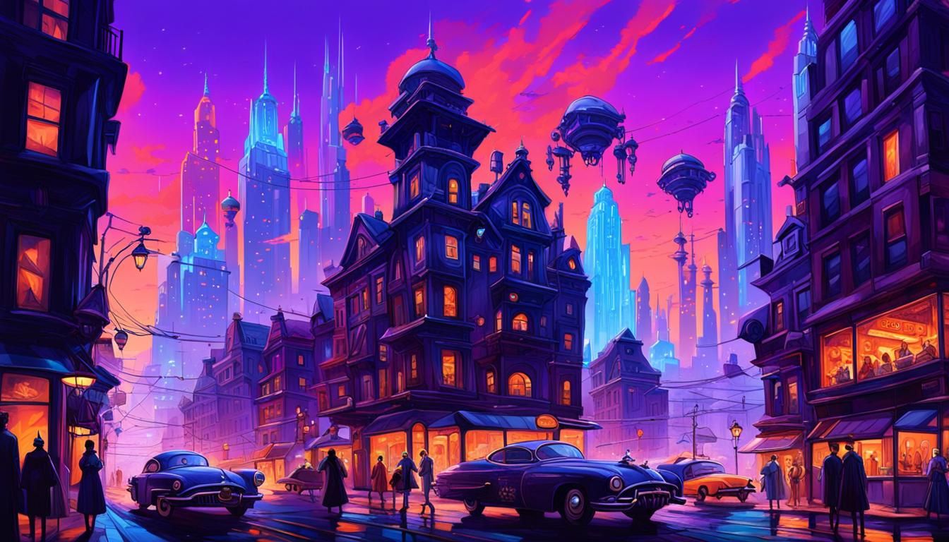 Timeless Metropolis in Vibrant Dissonance