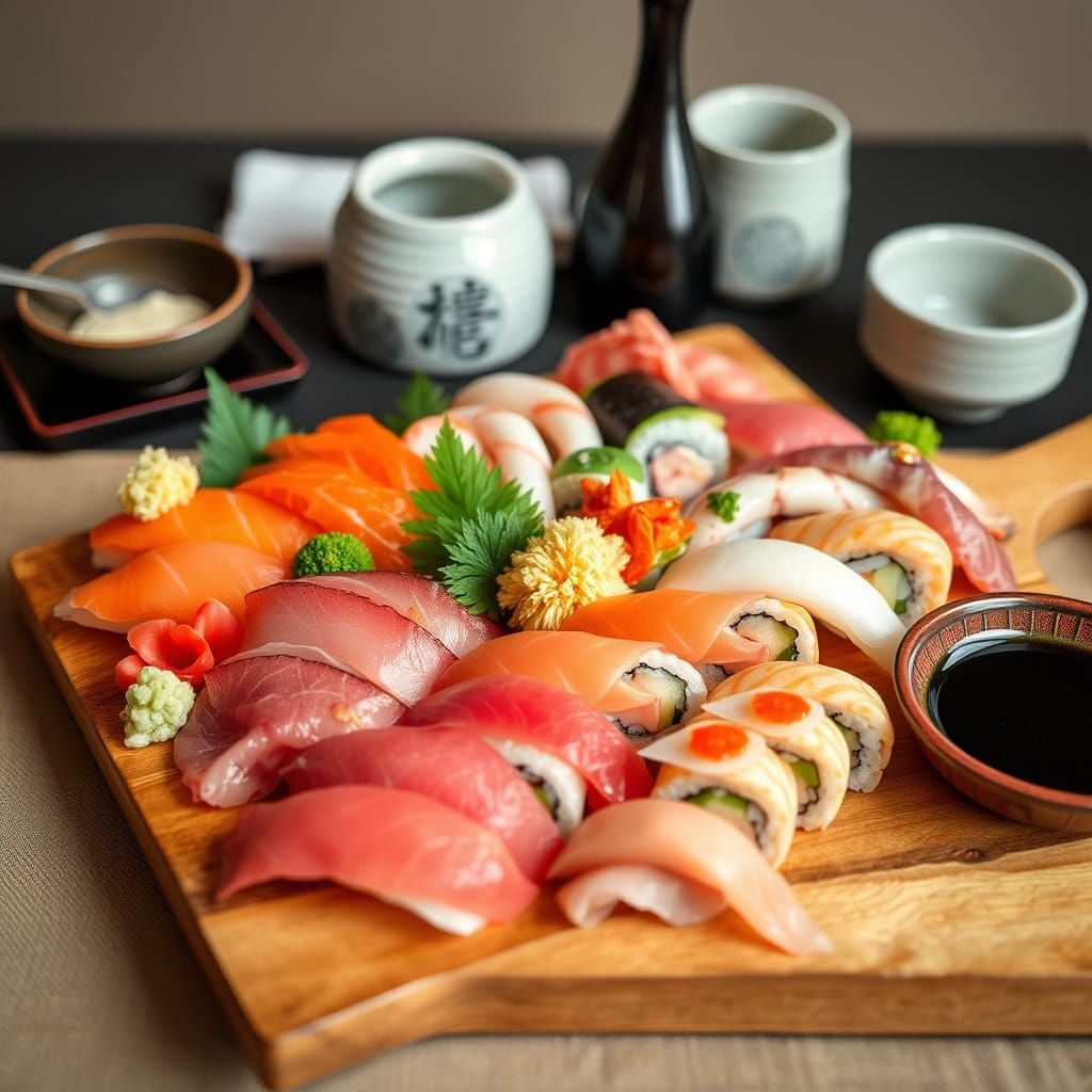 Sushi Art in Traditional Japanese Style