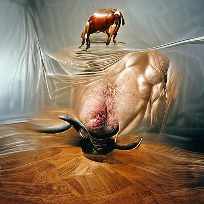 Turbulent Encounter in Hyperrealistic Surrealism