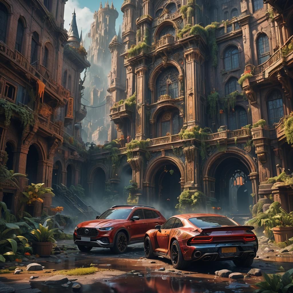 Fantastical Vehicle Concept Artwork in Deep Matte Finish