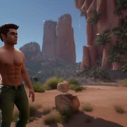 Epic 3D Portrait of Zac Efron in Unreal Engine 5