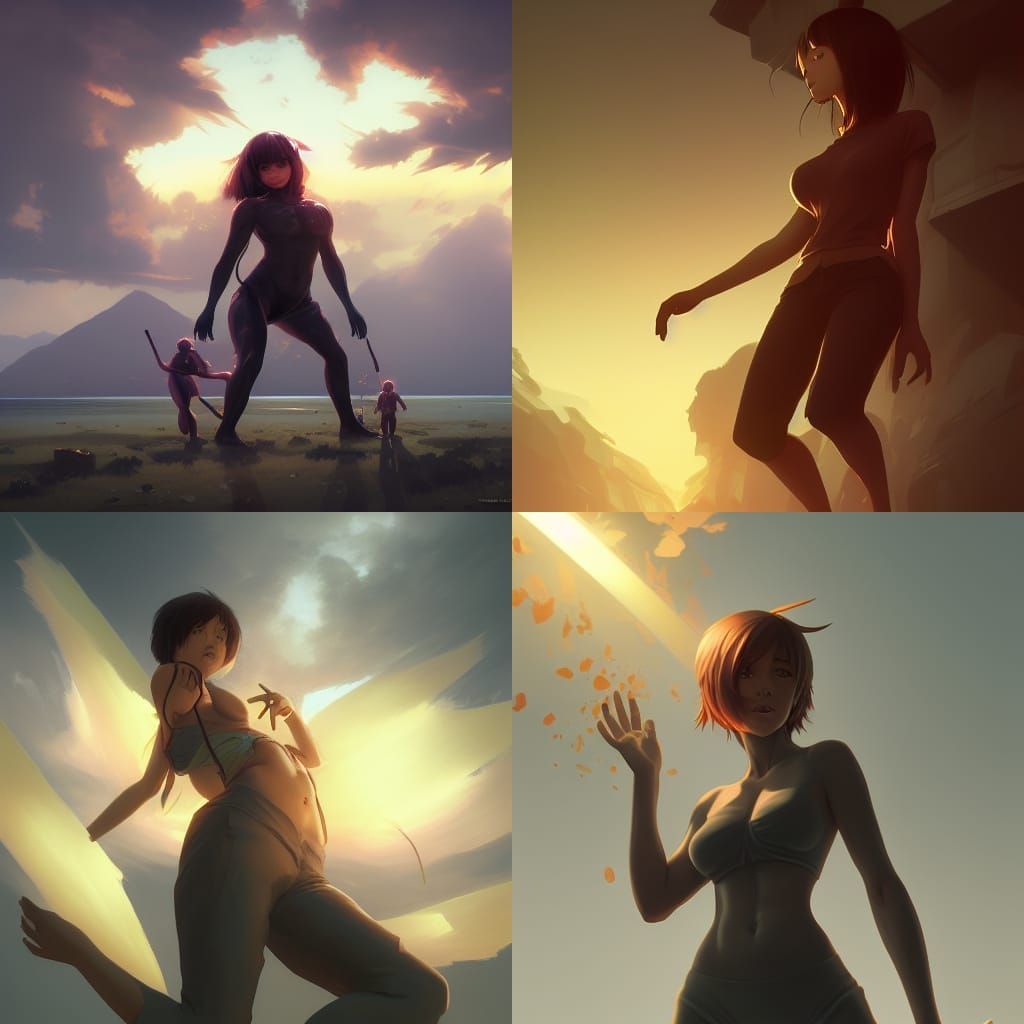 Surreal Pineapple Monkey Unites as Epic Concept Art in Warm...