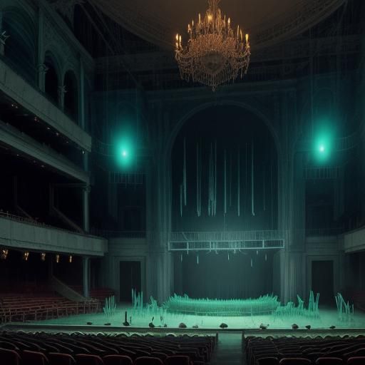 Strings: Distorted violins and cellos, playing in a chaotic ...