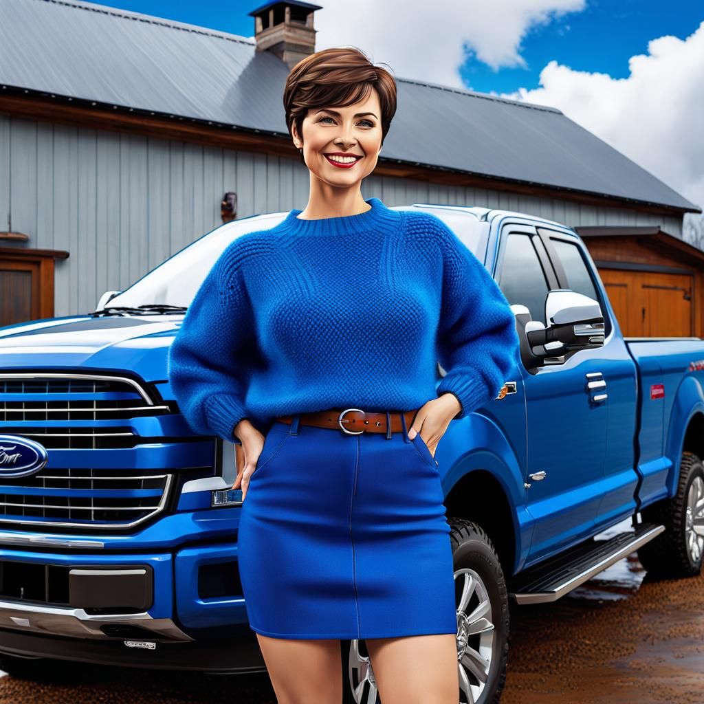 Blue Ford Beauty in Vintage Village