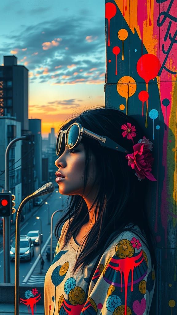 Poet's Urban Tapestry Unfolds in Vibrant Graffiti