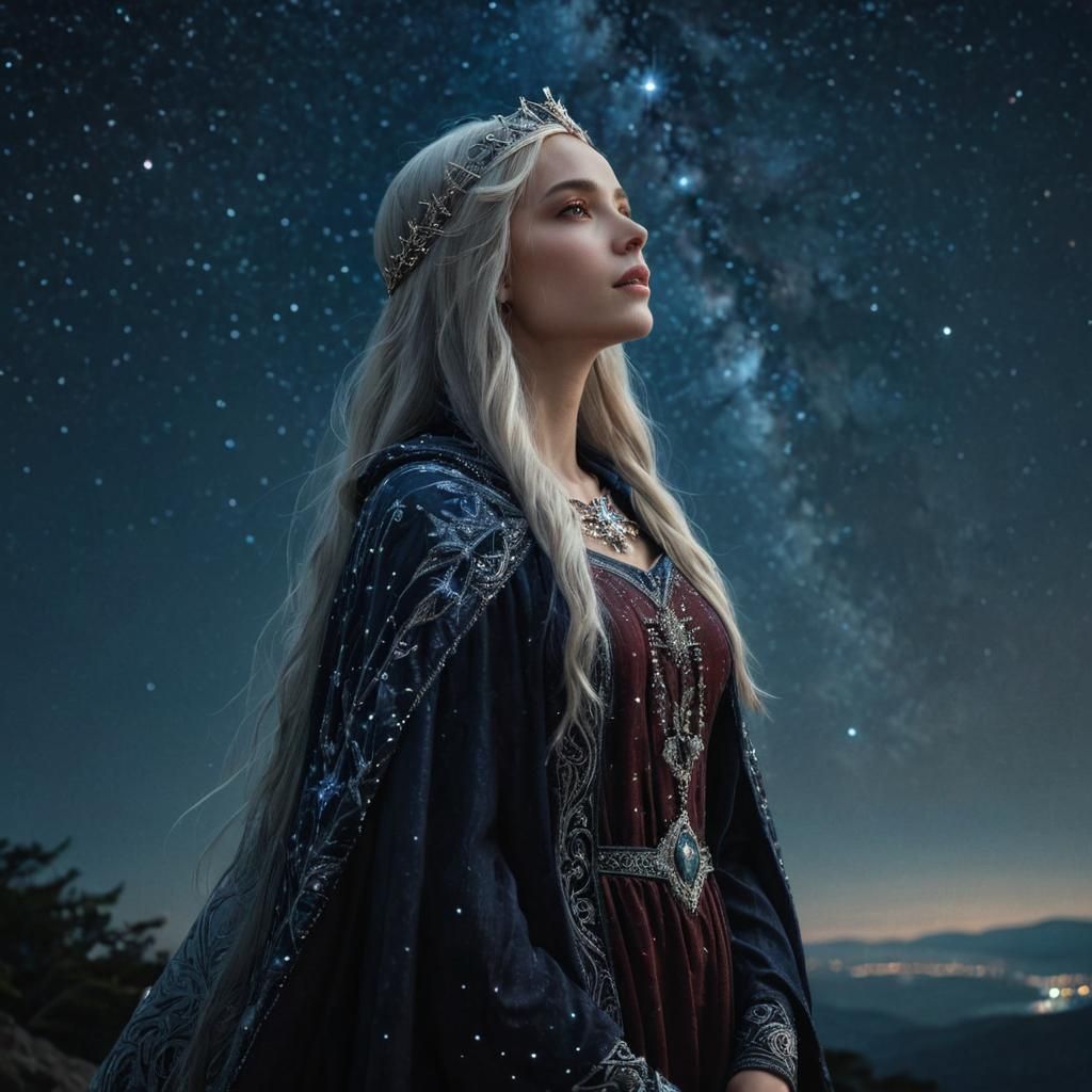 Goddess of the Evening in Cosmic Splendor