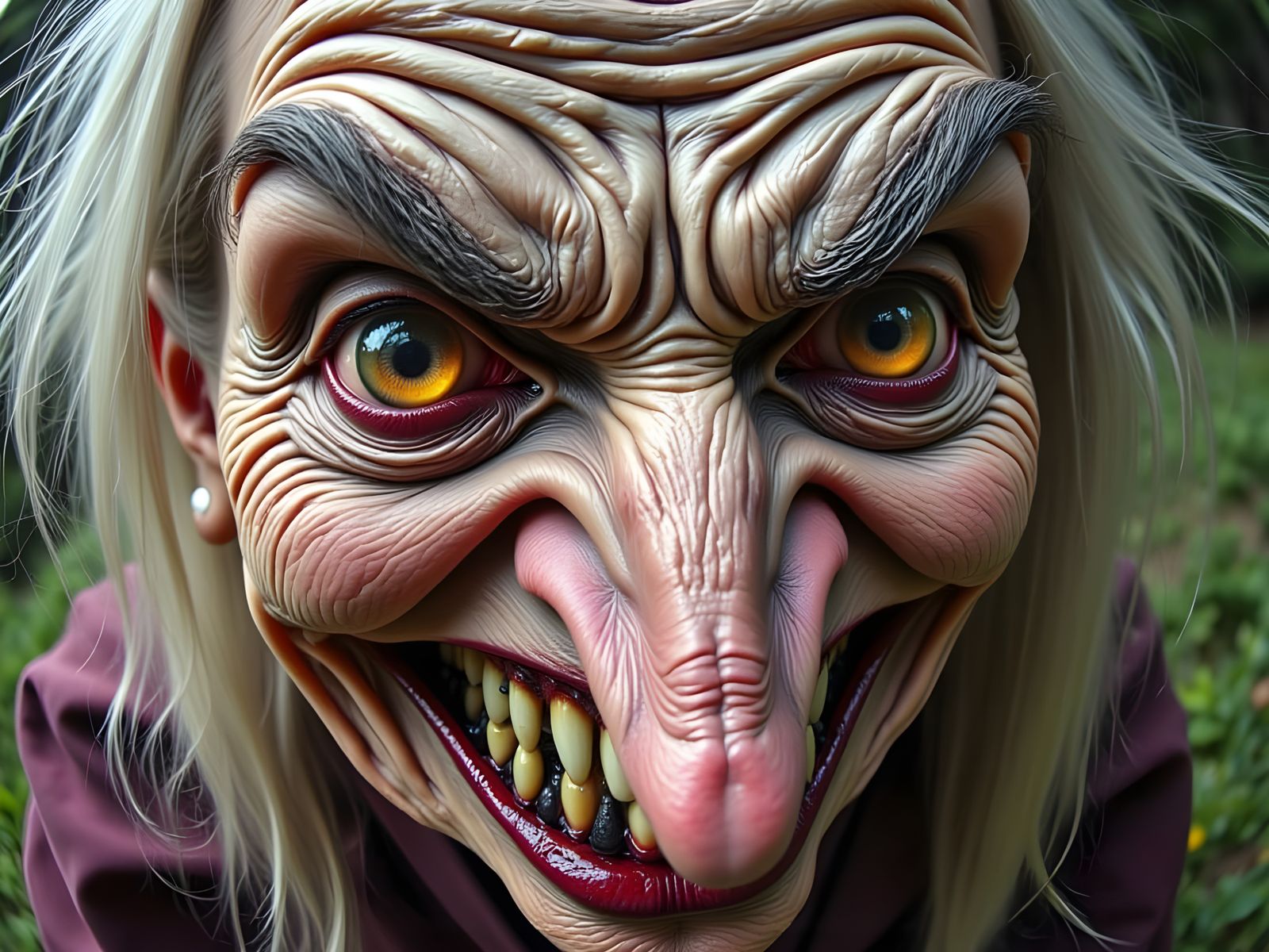 Distorted Witch Portrayal in Fisheye Lens