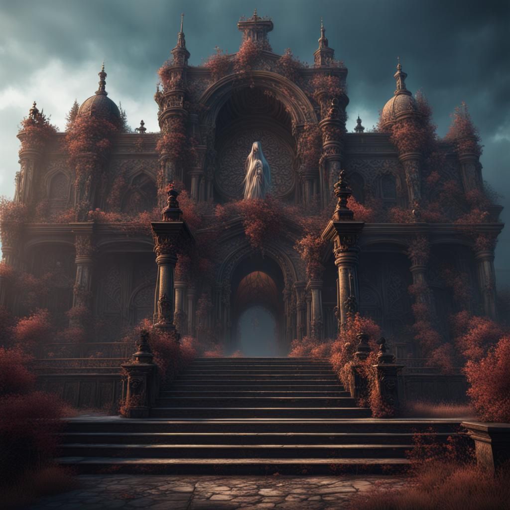 Mythical Land of Eternal Rest in Vibrant Color