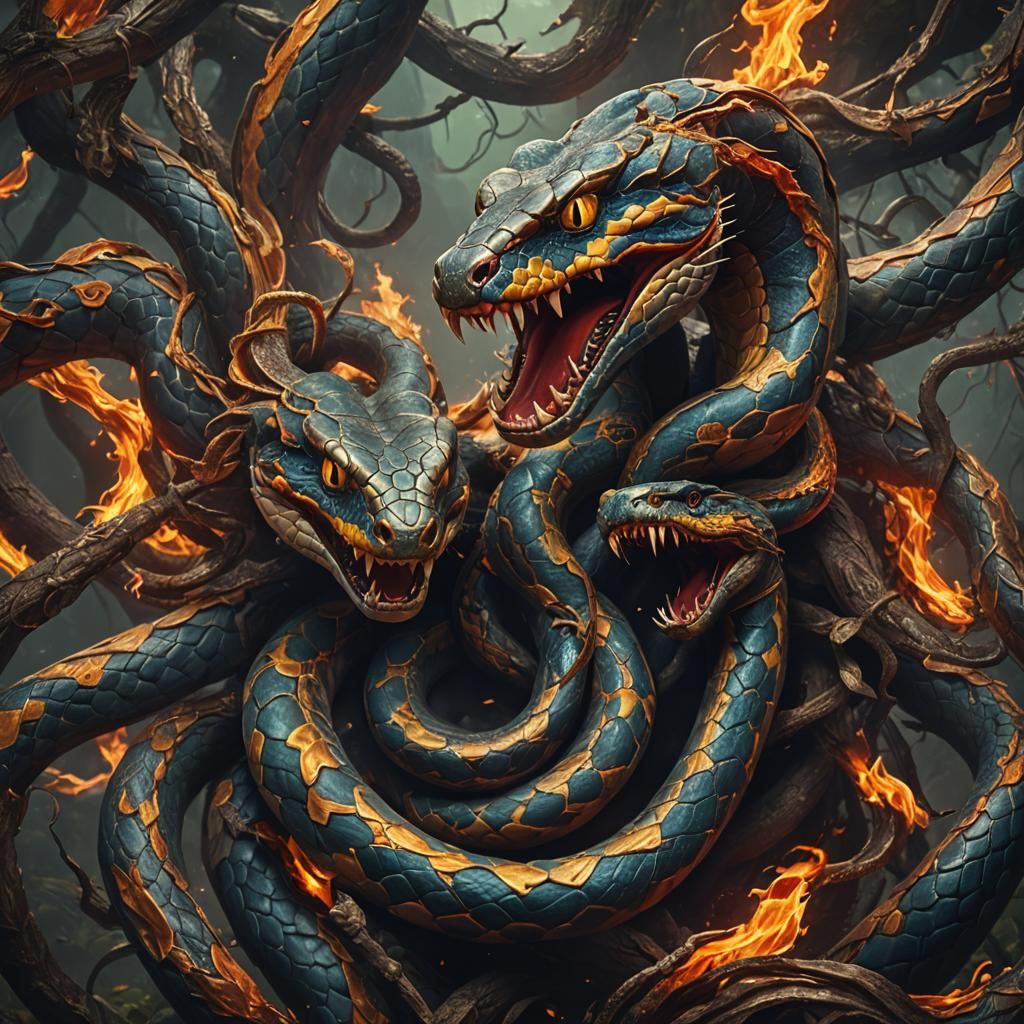 Two-Headed Dragons of Blazing Fury