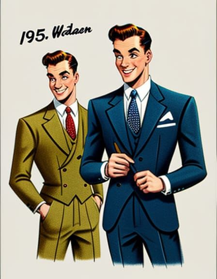 1950s Fashion Illustration in Disney Concept Art Style