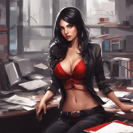 Sultry Office Secretary Revealed in Intimate Portrait