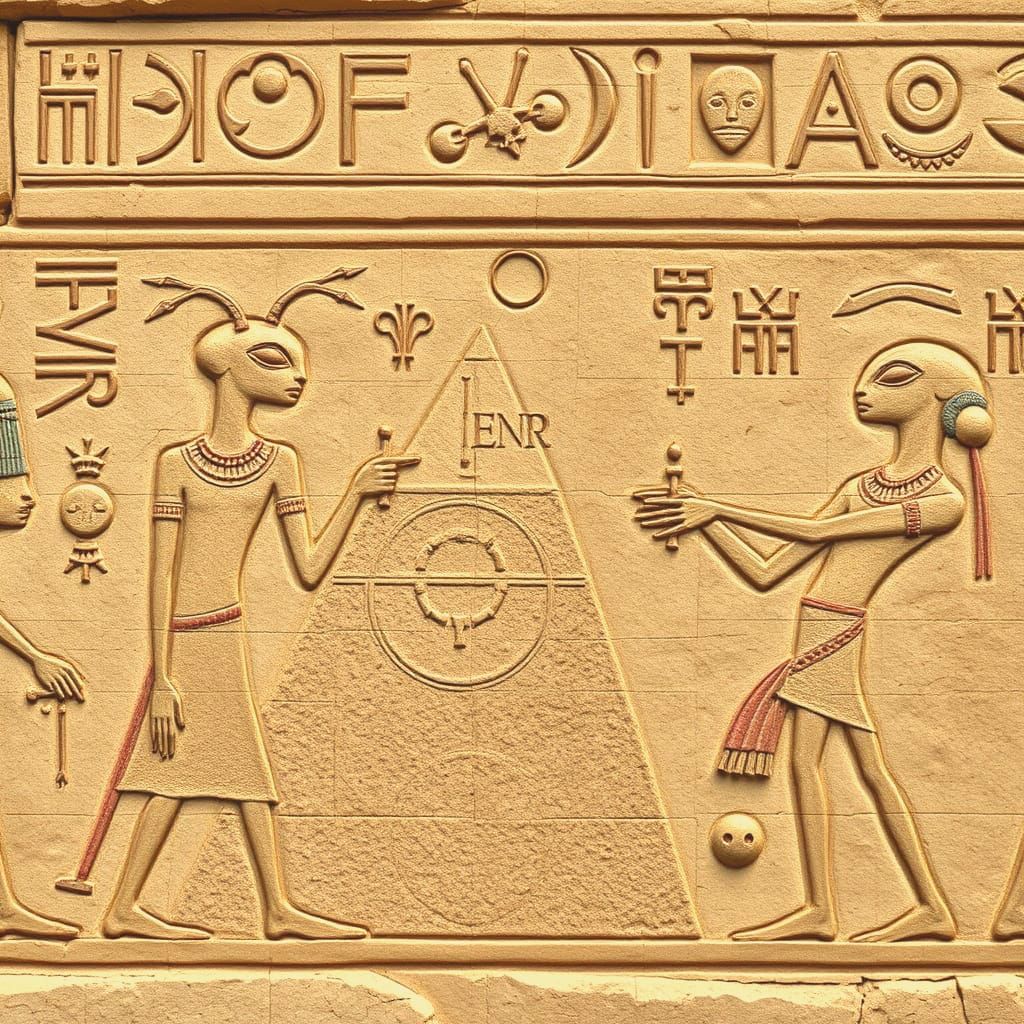 Ancient Aliens Construct Pyramid of Giza in Intricate Hierog...