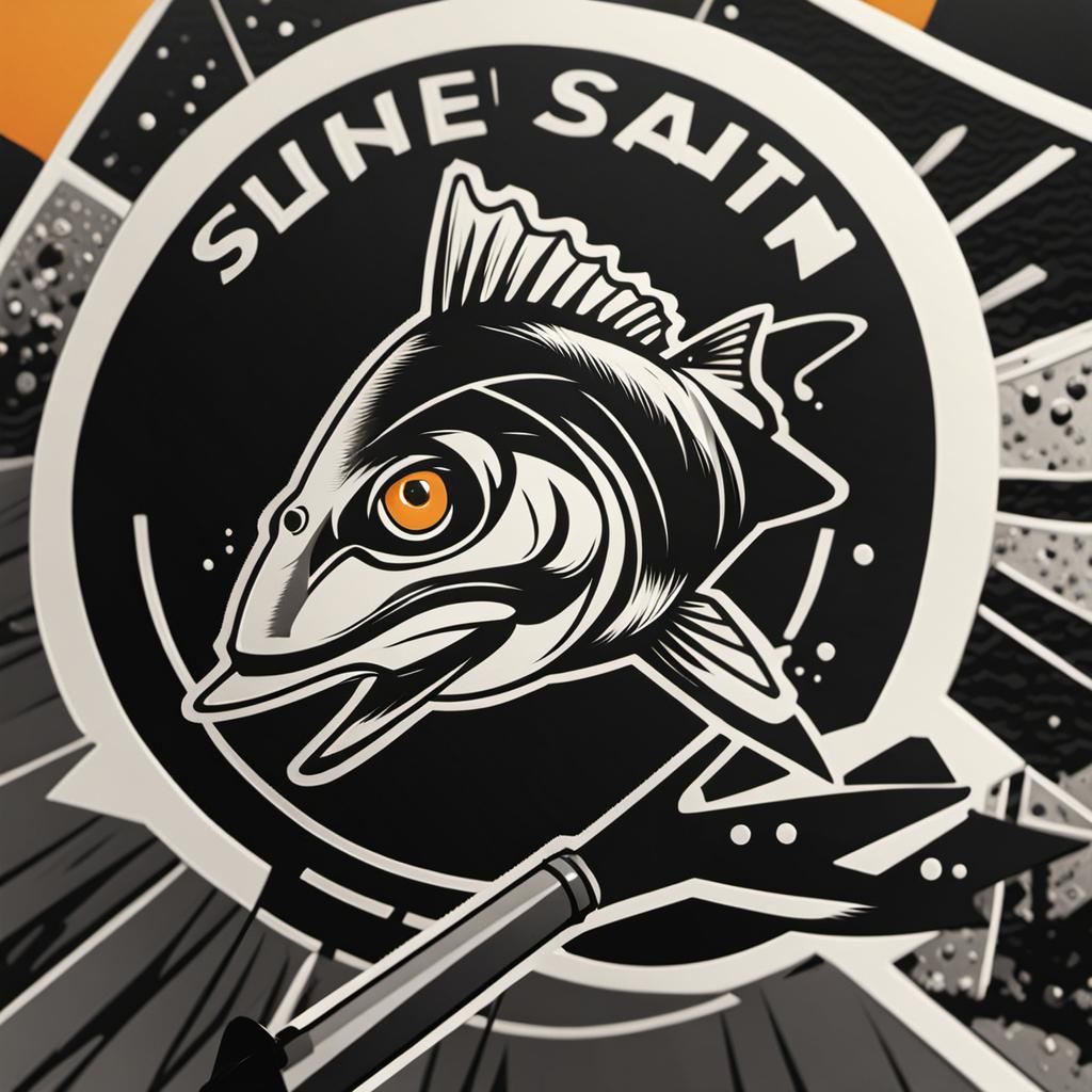 Stylized Comic Book Art of Outdoorsman Sign