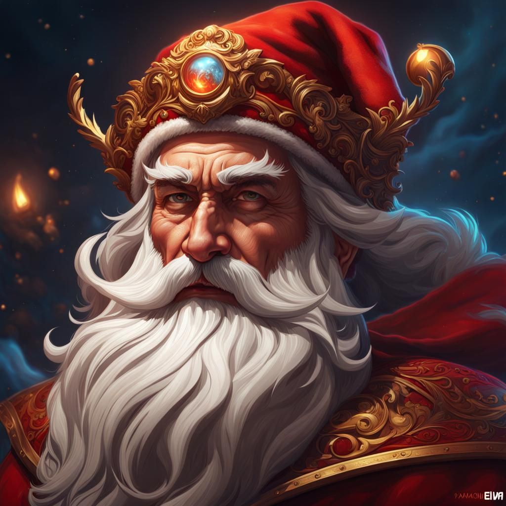 Macabre Santa Claus in Triadic Colors