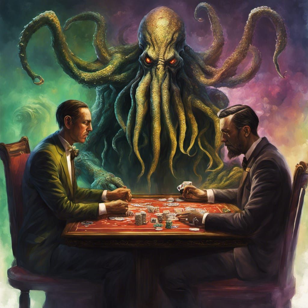 Cthulhu in a Dramatic Poker Game with Hastur and a Literary....