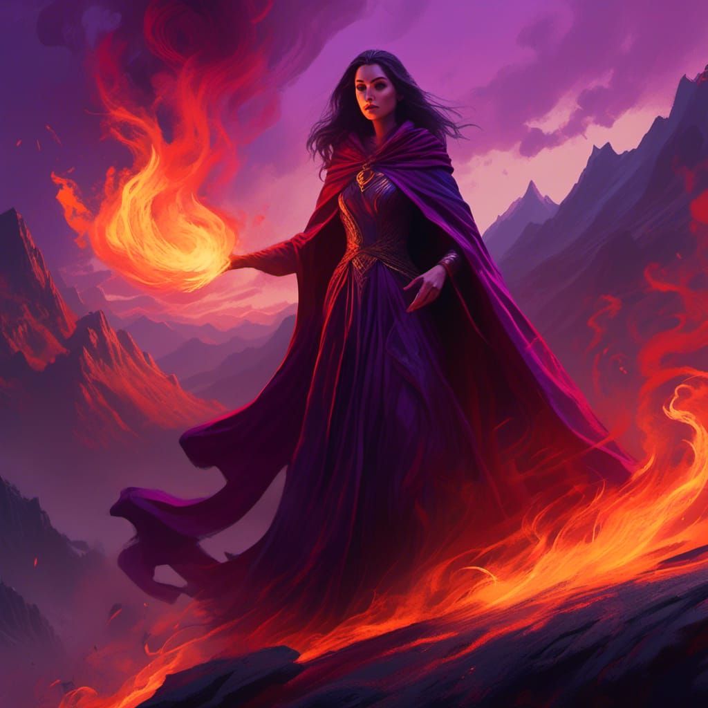Ethereal Witch Queen Ignites Dark Fantasy Realm
