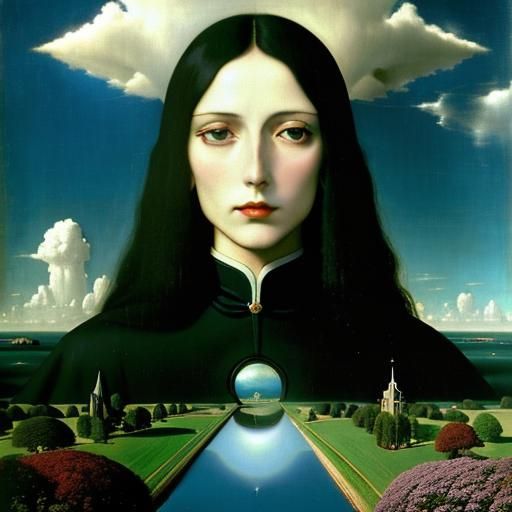 Surrealistic Dreamscape in Deep Colors