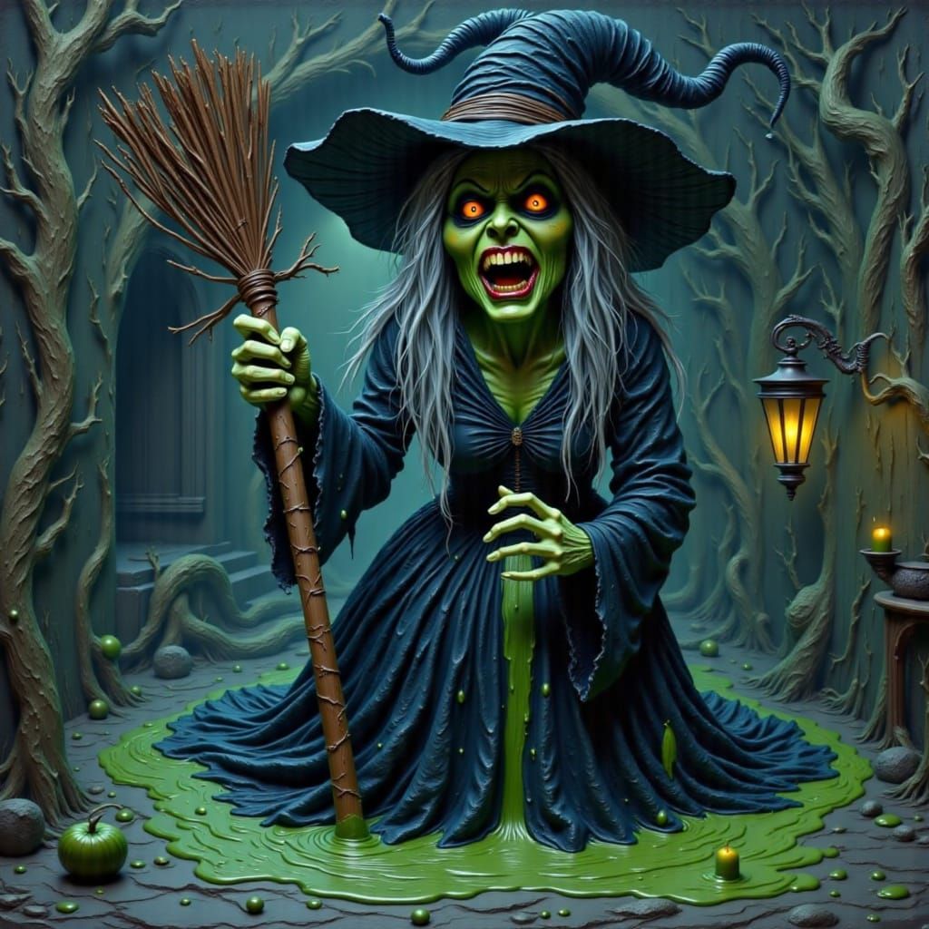 Wicked Witch Melts into Green Wax