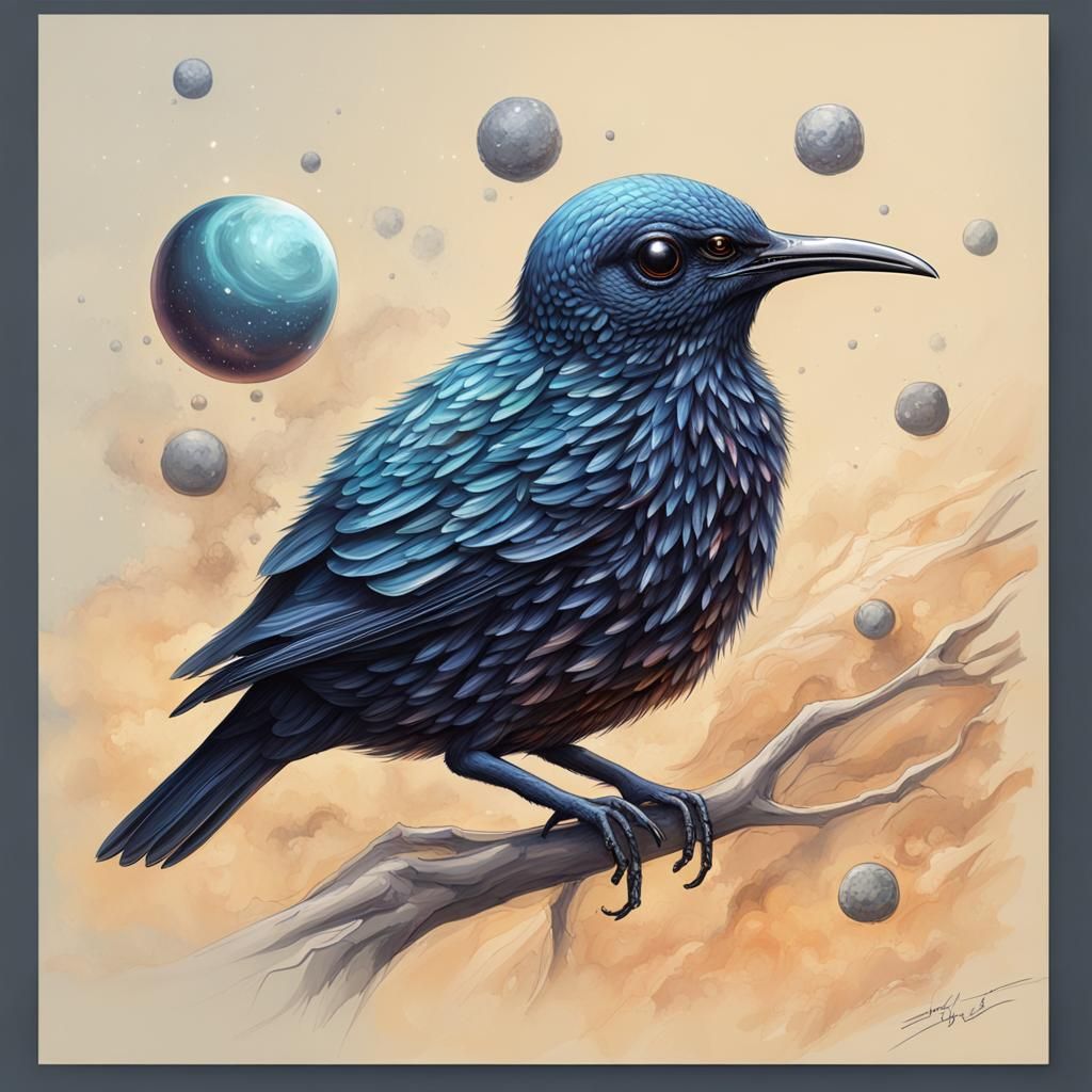 Extraterrestrial Starling: Xenobiology Concept Art