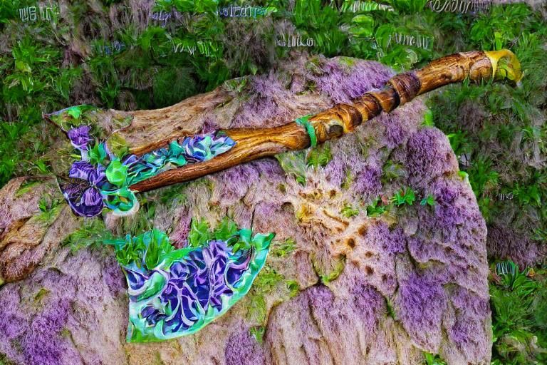 Surreal Nature Scene in Voxel Style