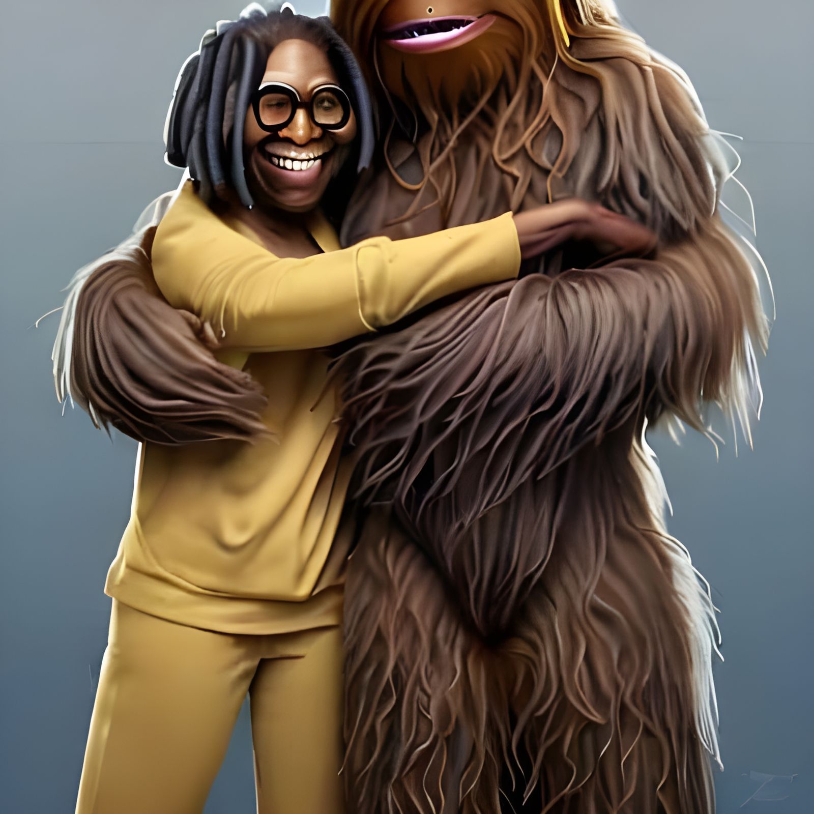 Whoopi Goldberg and Chewbacca Share a Heartwarming Hug in Ci...