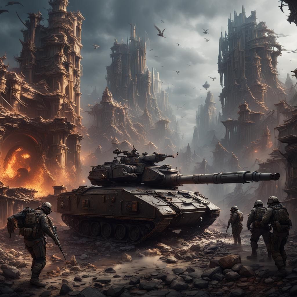 Epic Fantasy Warfare in Vibrant Color