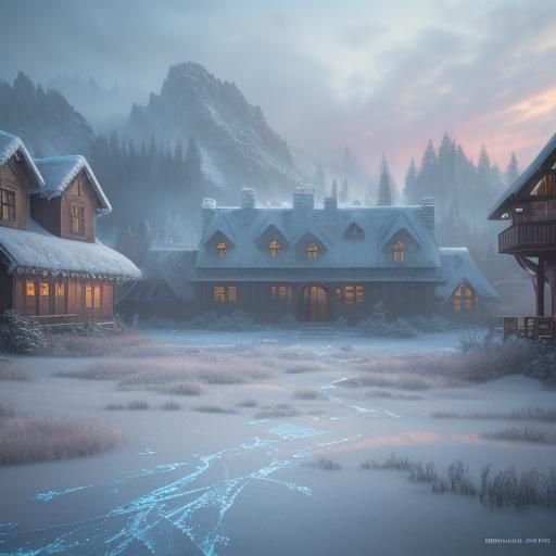 Winter Wonderland Frost Patterns Dance on Windows in a Whole...