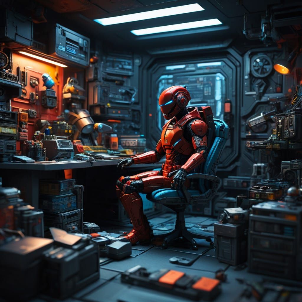 Action Figure Unboxed in Vibrant Color