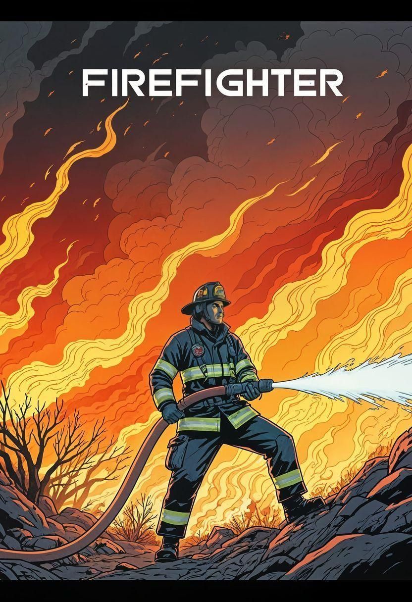 A Courageous Firefighter Battles a Destructive Wildfire in C...