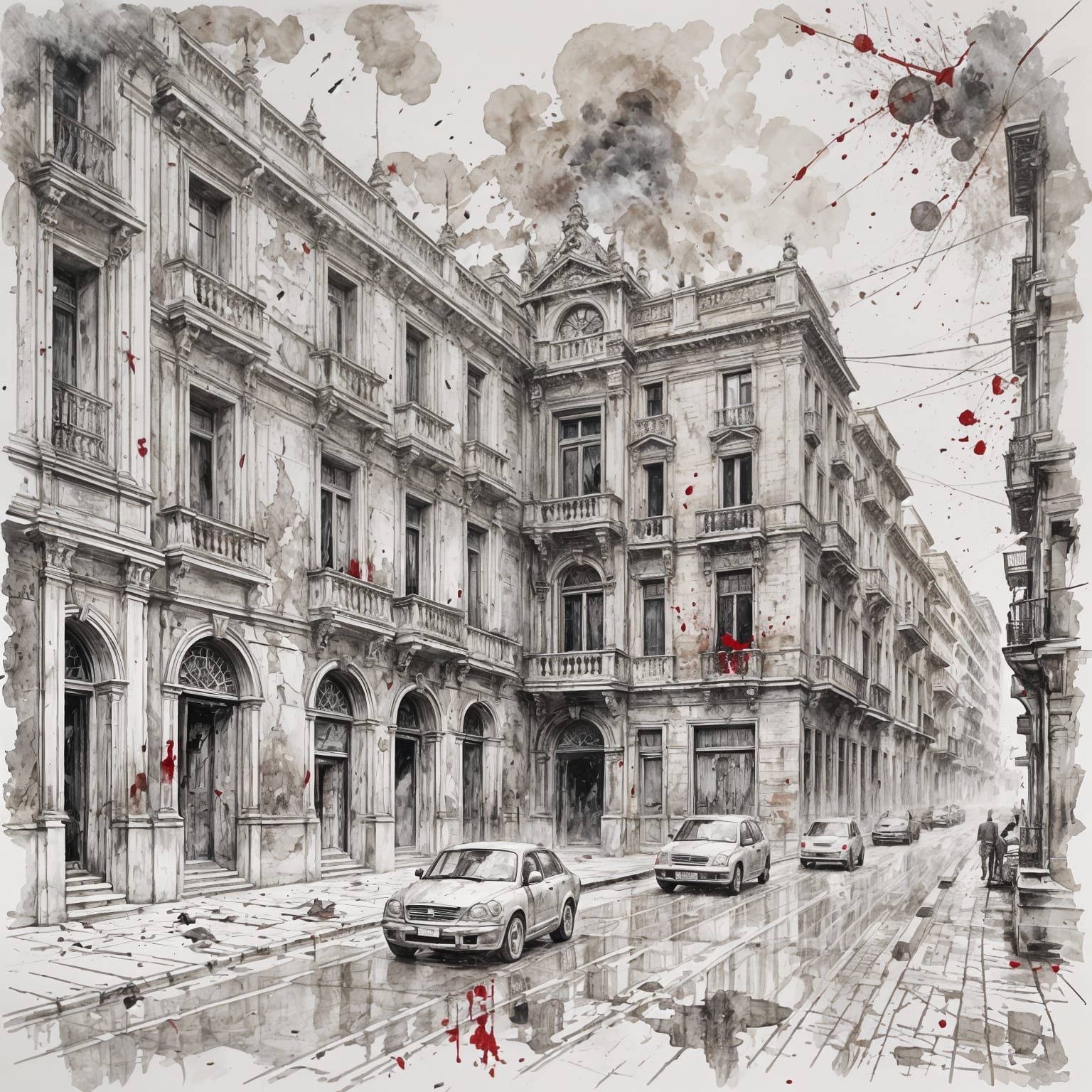 Surrealistic Epic in Sfumato Style with Impasto Texture