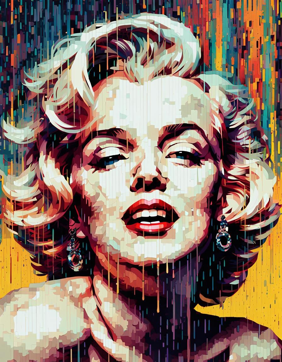 Glitched Pop Art Marilyn Monroe