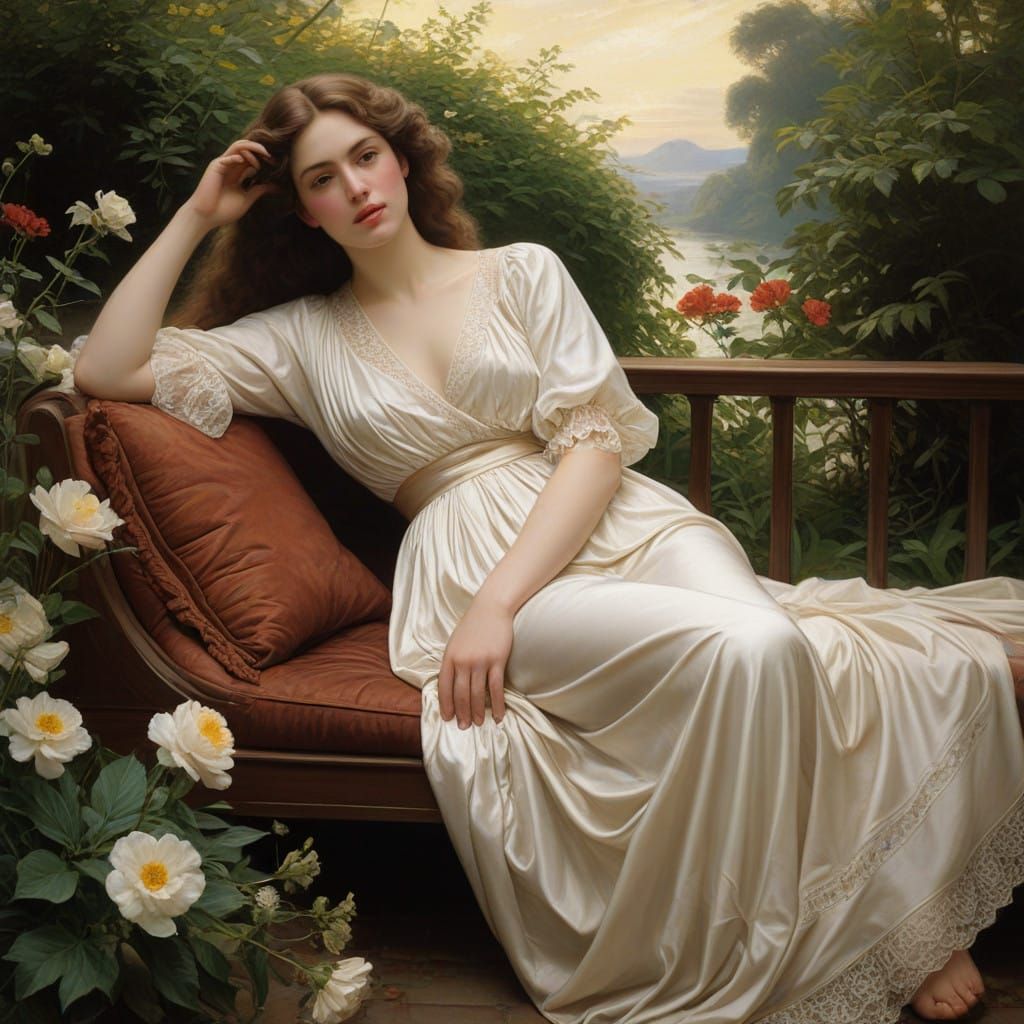 Golden Goddess in Pre-Raphaelite Splendor