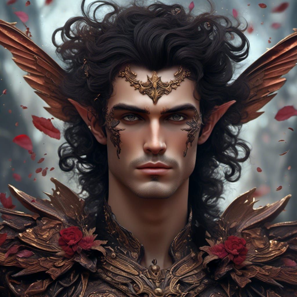 Chiseled Fae Warrior in Dark Fantasy Style