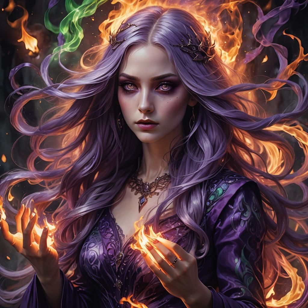 Mystical Enchantress Conjured in Rich, Lavish Purples