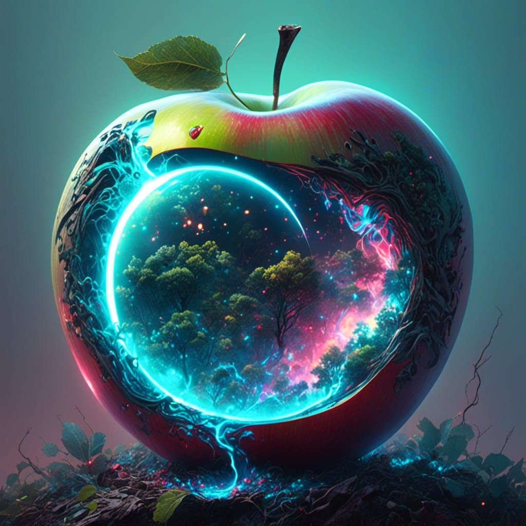 Poisonous Apple Transcends Reality in Vibrant, Polychromatic...
