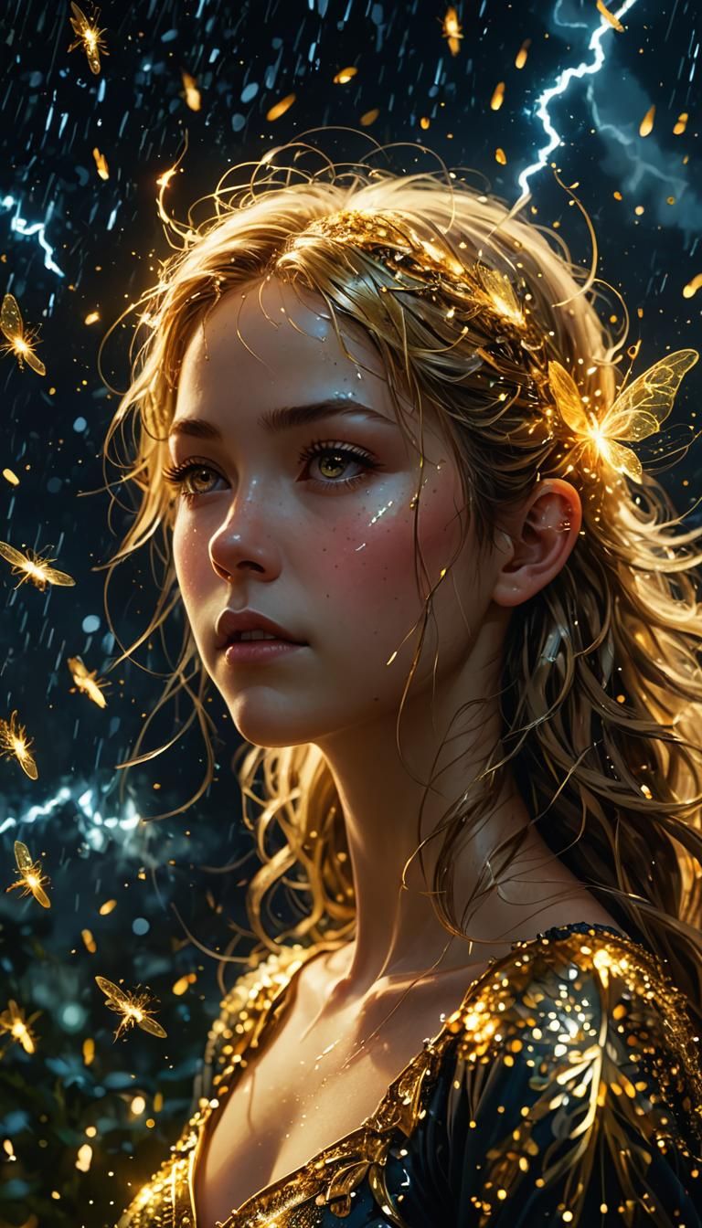 Surreal Illuminated Fairy of Nighttime Wonder