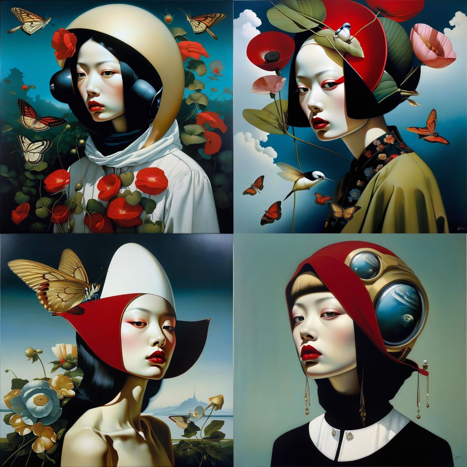 Vibrant Contemporary Art Study in Expressive Colors