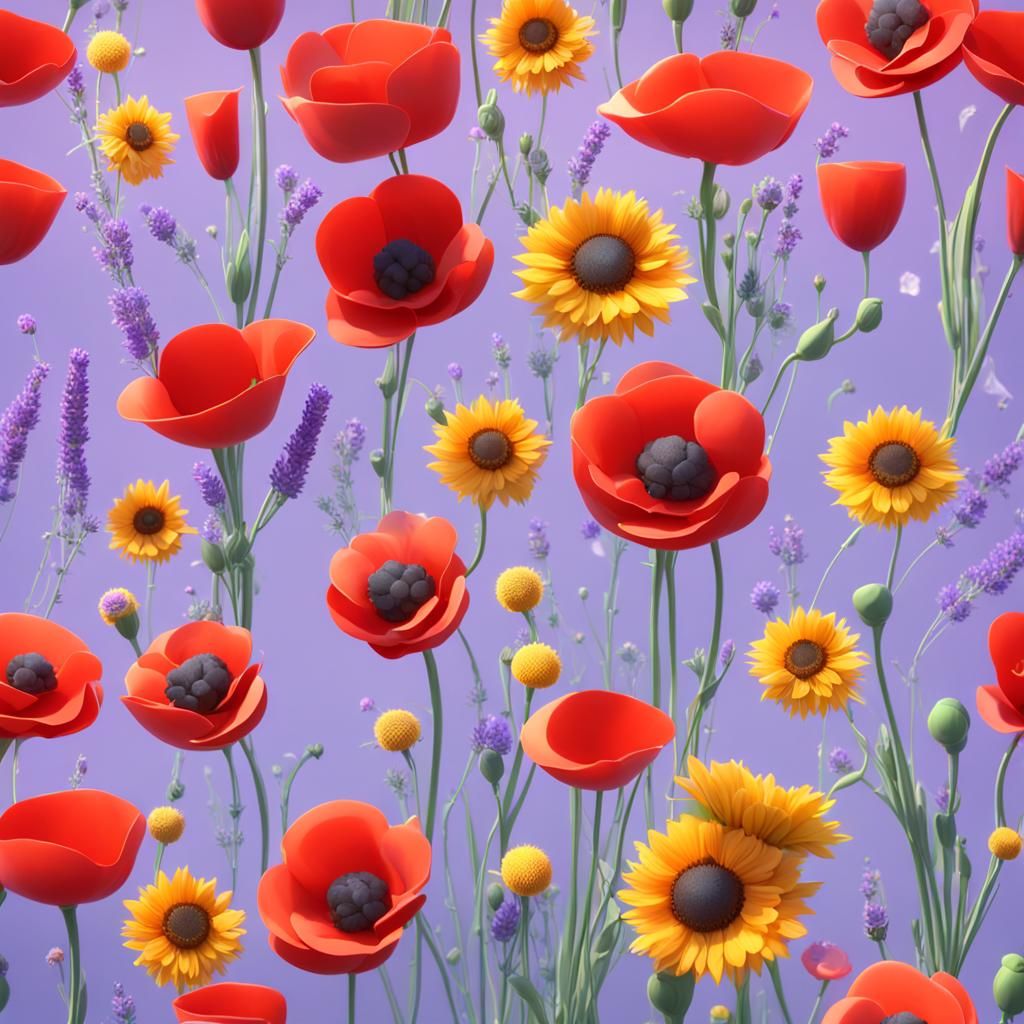 Vibrant Floral Tapestry in Luminous 4K