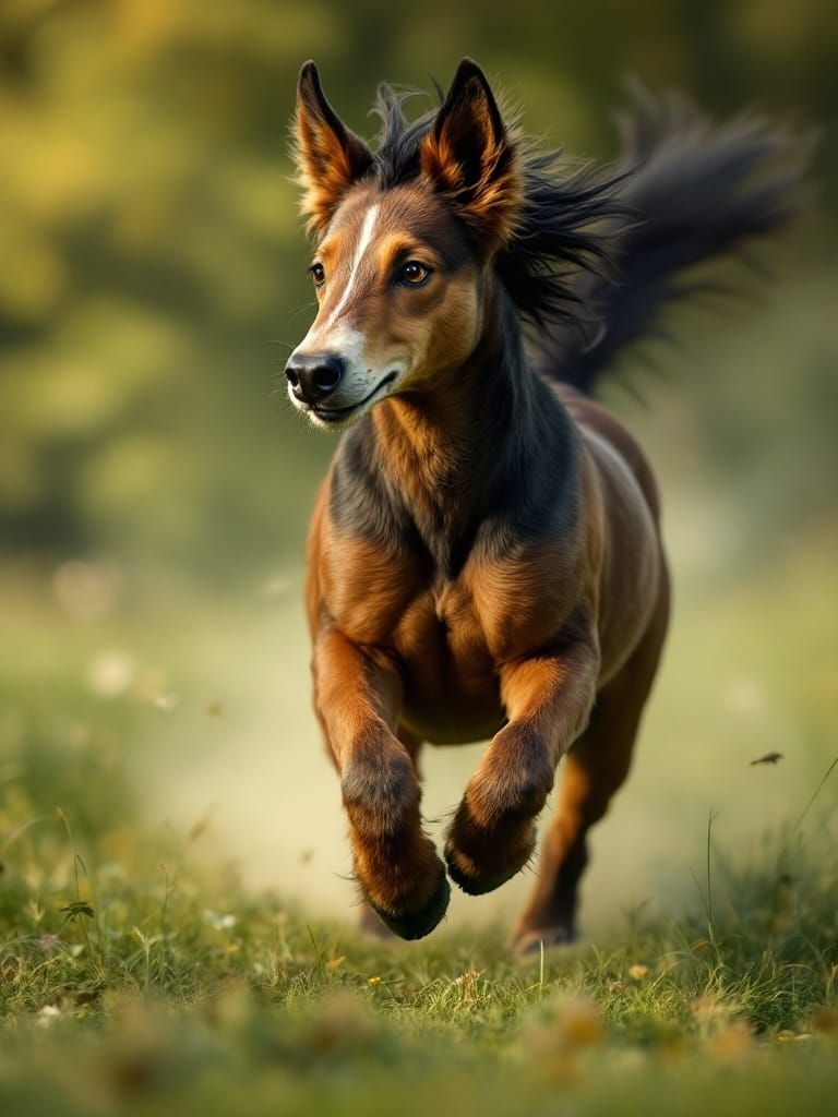 Majestic Dorse: Whimsical Blend of Horse and Dog