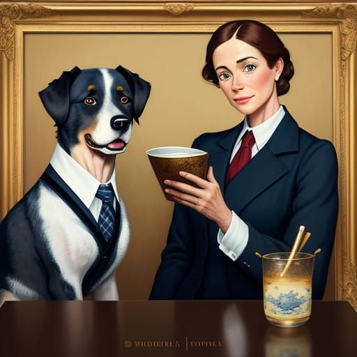 Canine Professionals in Whimsical 19th-Century Style