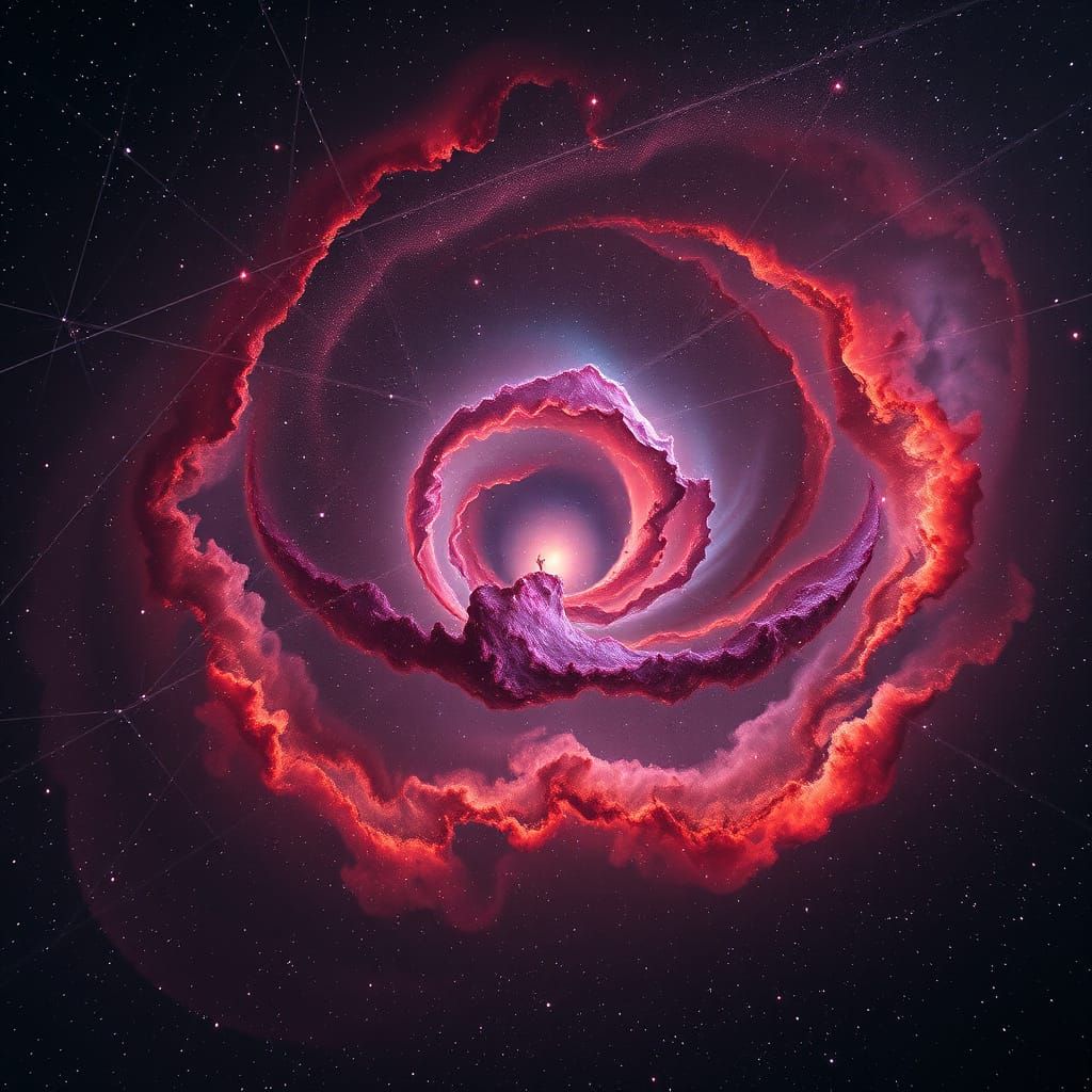 Cosmic Dreamscape Nebula in DSLR Astrophotography Style