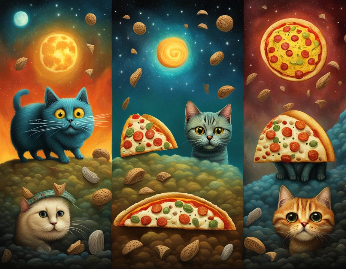 Pizza Flavored Cat Dreams En Surreal