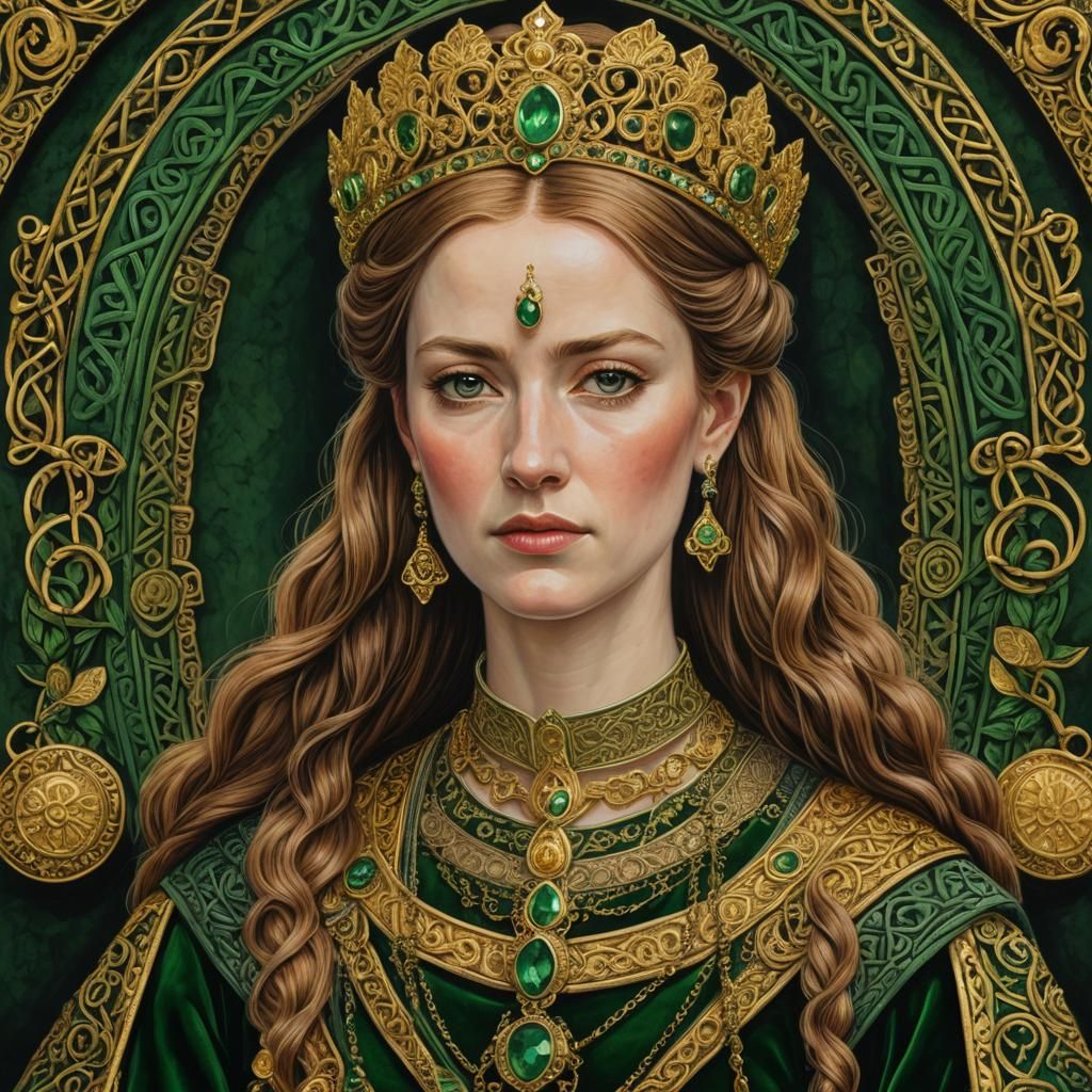 Regal Portrait of Banríon Fuirseach, Queen of Ireland