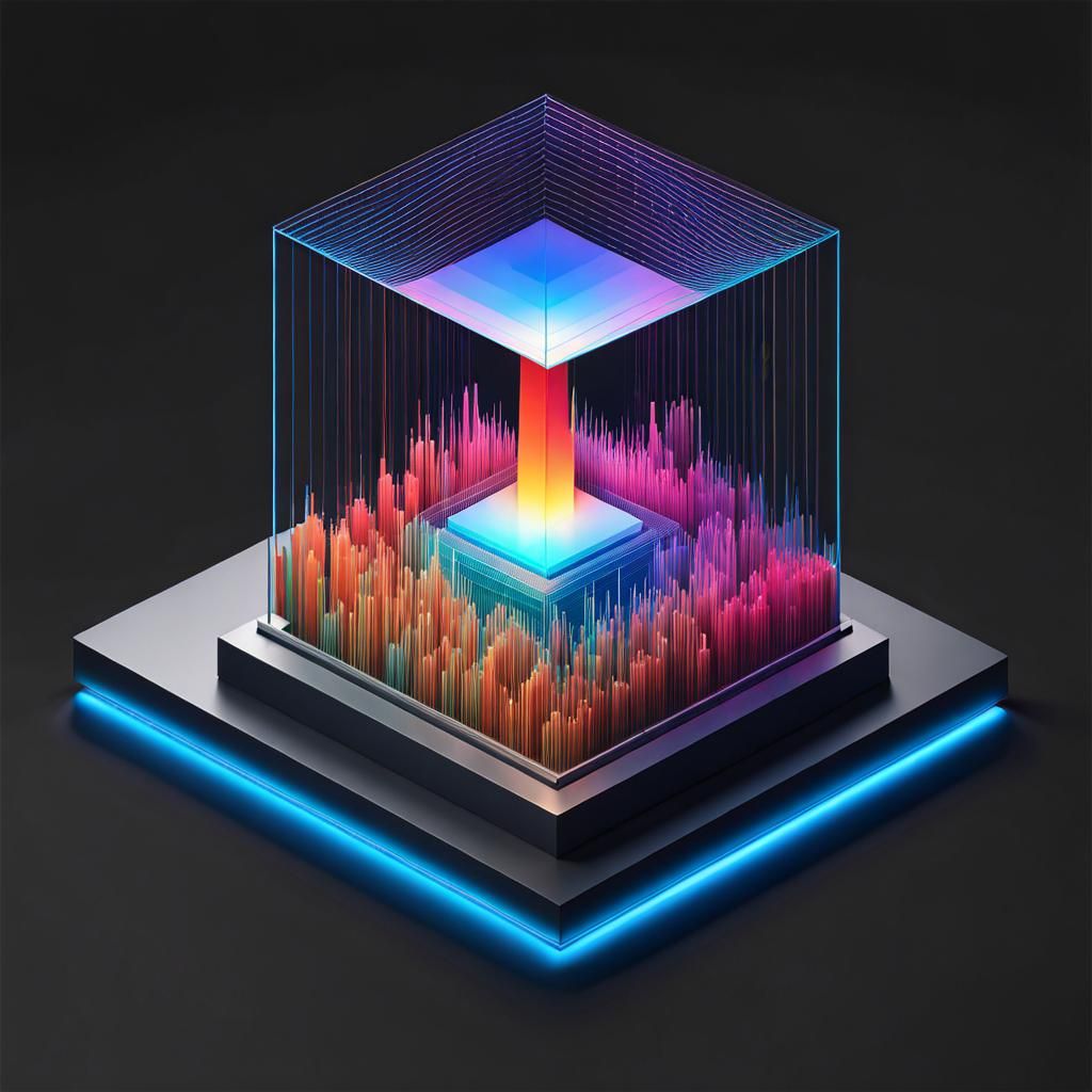 Intricate Surrealist Digital Art in Isometric Seismograph St...