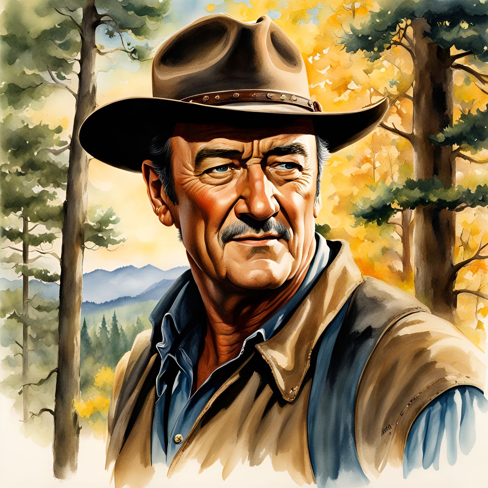 Western Hero Rides into Shenandoah Sunset