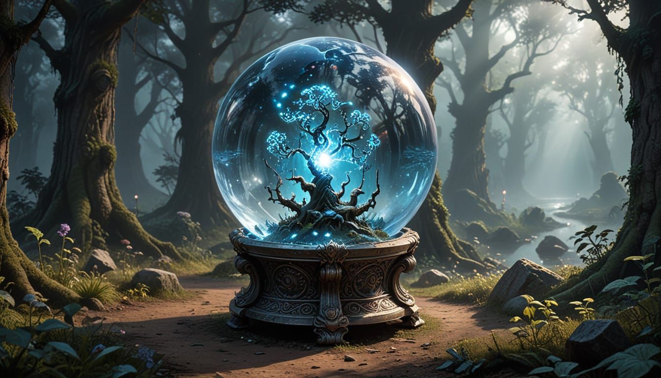 Ethereal Orb Quest in Digital Art